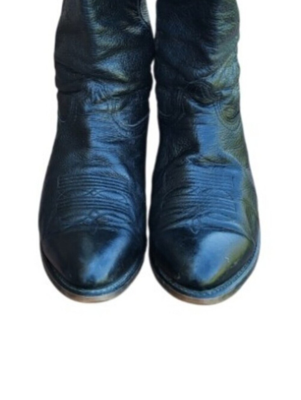 Durango Black Leather Pull On Cowboy Western Ranch Horse Riding Barn Boot Men 10 - Picture 13 of 14